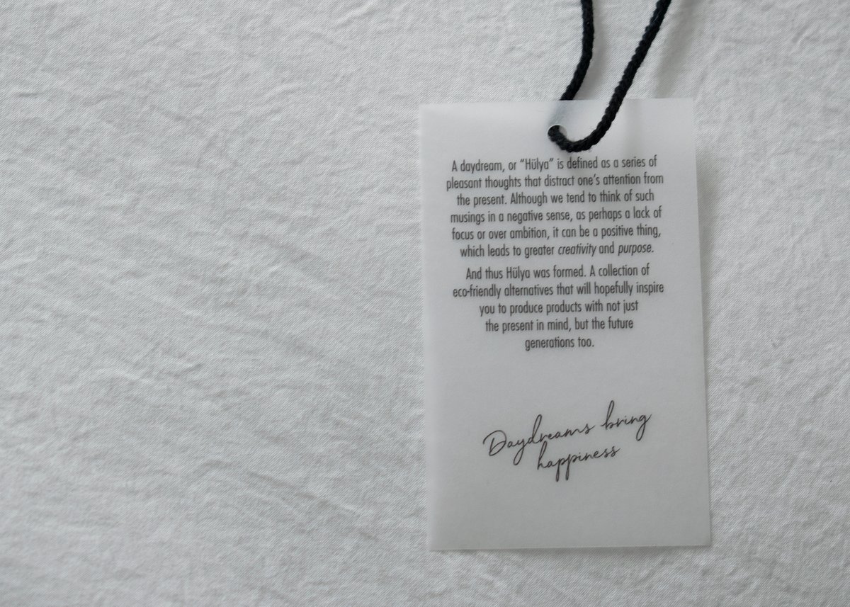 Frosted paper hang tag