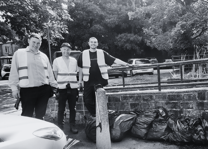 Team litter picking