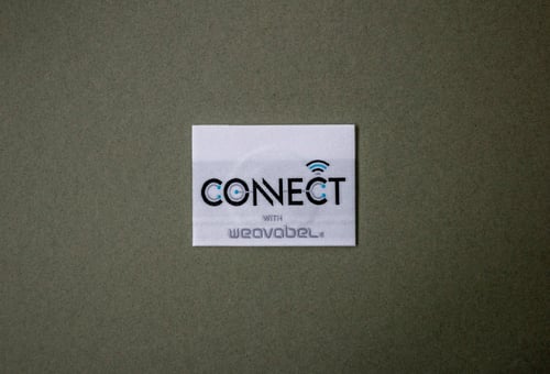 Weavabel Connect NFC recycled polyester woven label