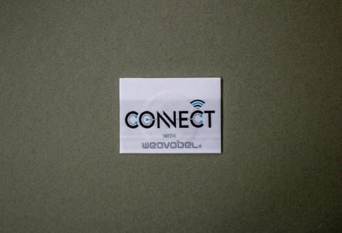 Weavabel Connect NFC recycled polyester woven label