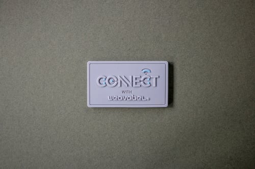Weavabel Connect recycled silicone NFC badge