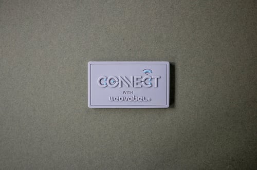 Weavabel Connect recycled silicone NFC badge