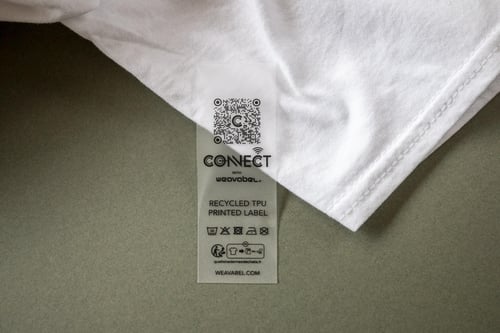 Weavabel connect recycled TPU care label