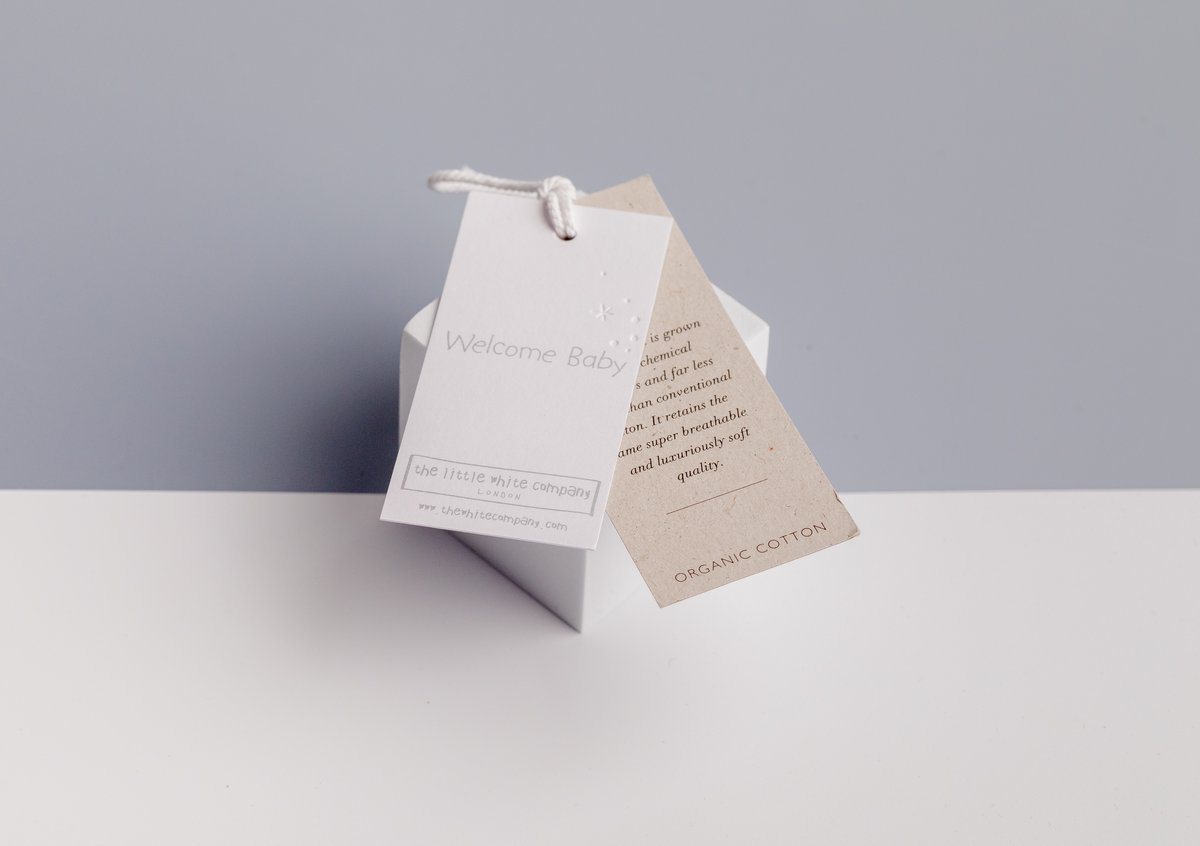 The Little White Company hang tag