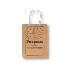 FARMERS & FRIENDS Kraft Paper Carrier Bag