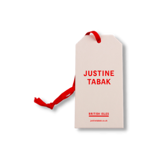 JUSTINE TABAK Straw Paper Hang Tag