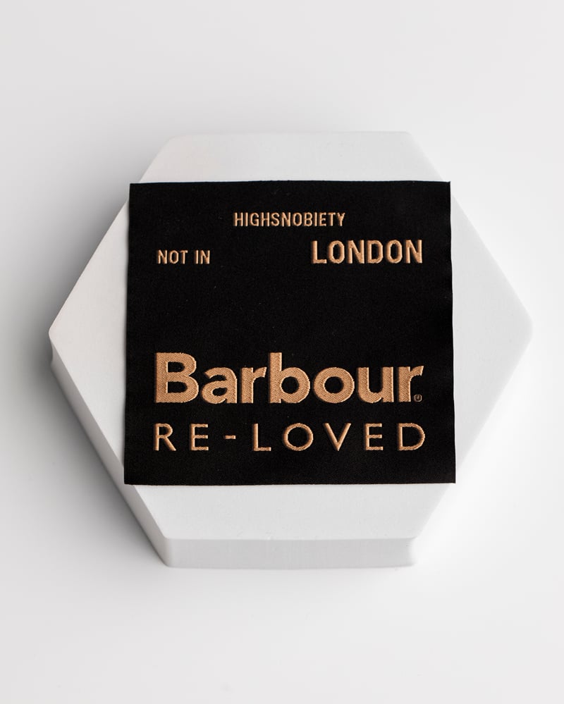 Lux Outer Barbour Pre Loved Label 3